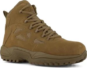 Reebok Work Men's Rapid Response RB Safety Toe 6" Stealth Boot with Side Zipper Military & Tactical