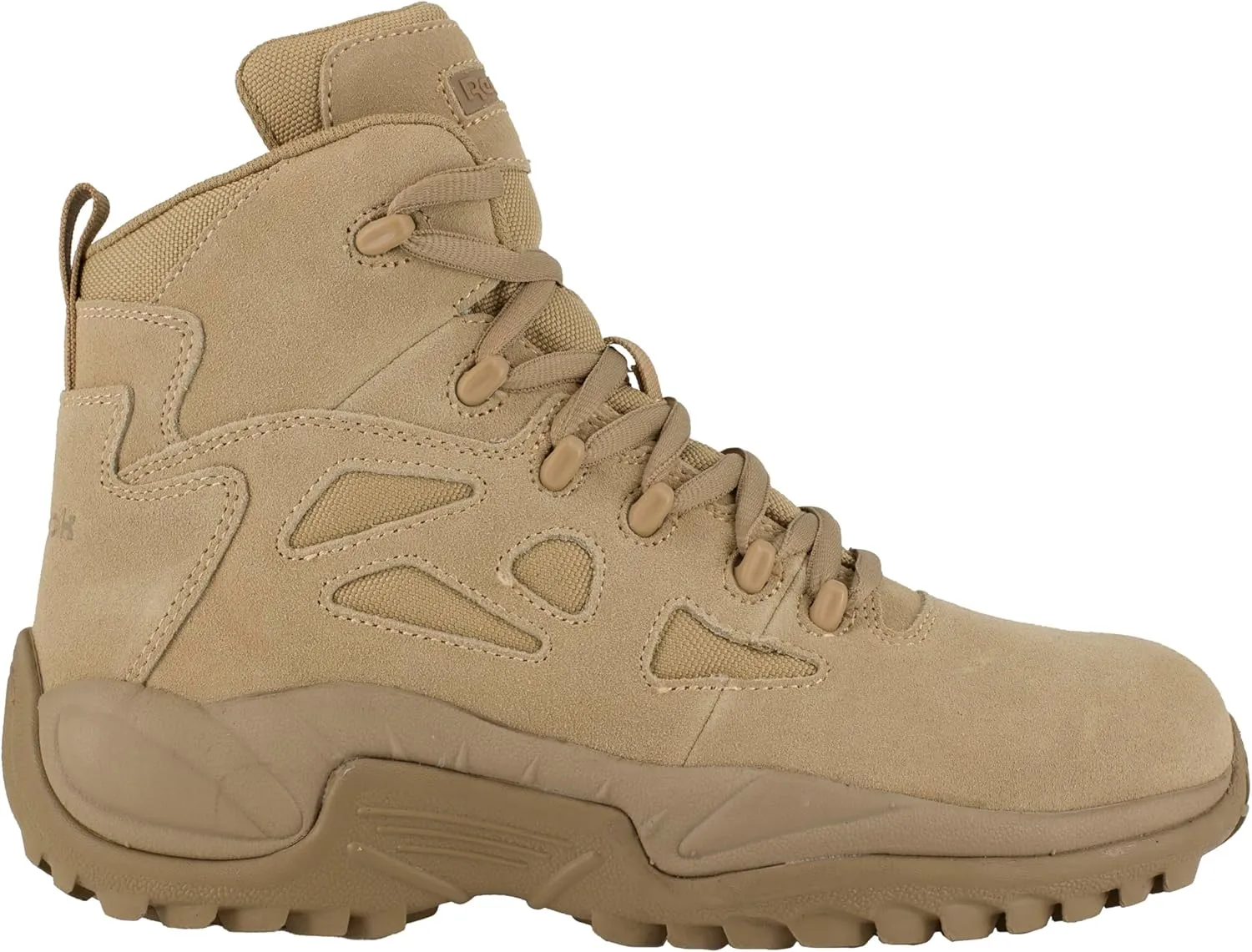 Reebok Work Men's Rapid Response RB Safety Toe 6" Stealth Boot with Side Zipper Military & Tactical