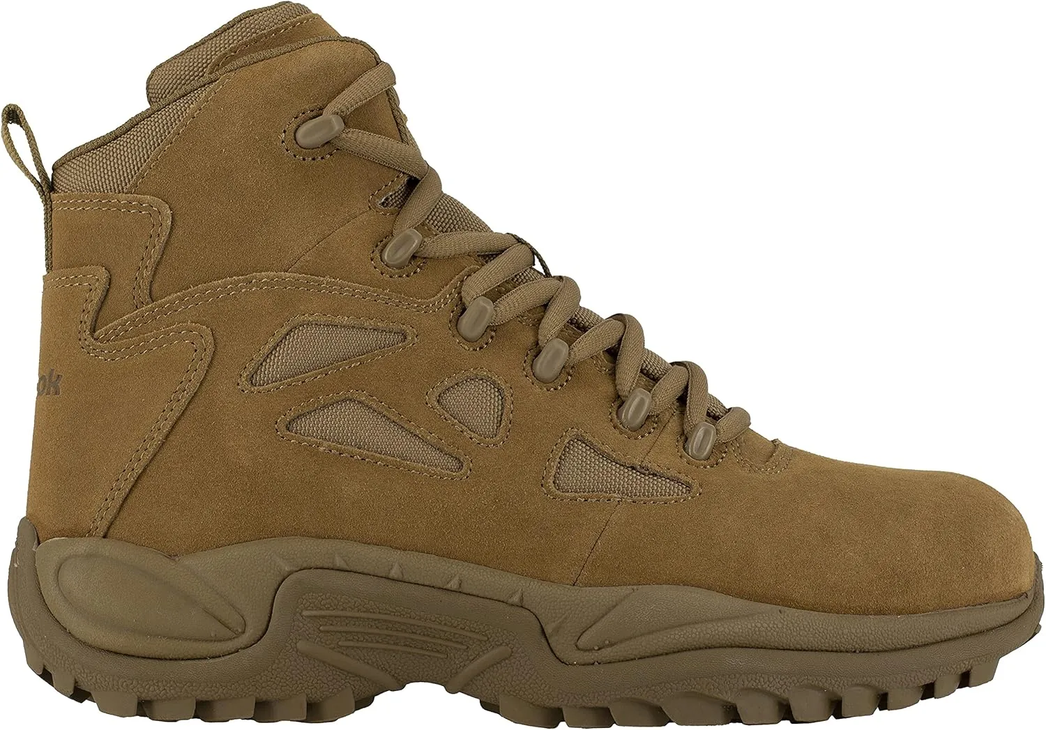 Reebok Work Men's Rapid Response RB Safety Toe 6" Stealth Boot with Side Zipper Military & Tactical