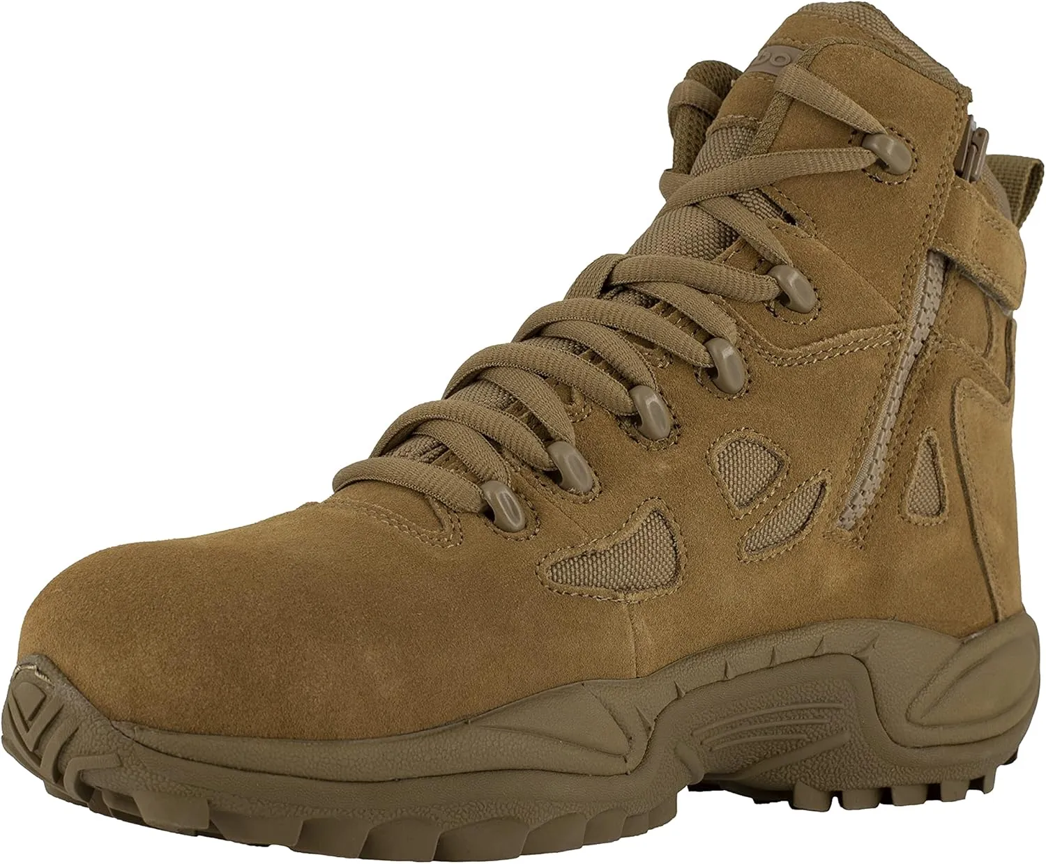 Reebok Work Men's Rapid Response RB Safety Toe 6" Stealth Boot with Side Zipper Military & Tactical