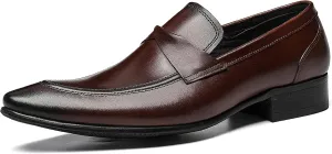 Santimon Mens Loafers Dress Casual Slip-On Tassel Loafer Fashion Tuxedo Wedding Moccasin Genuine Leather Formal Business Penny Loafers Comfortable Shoes for Men