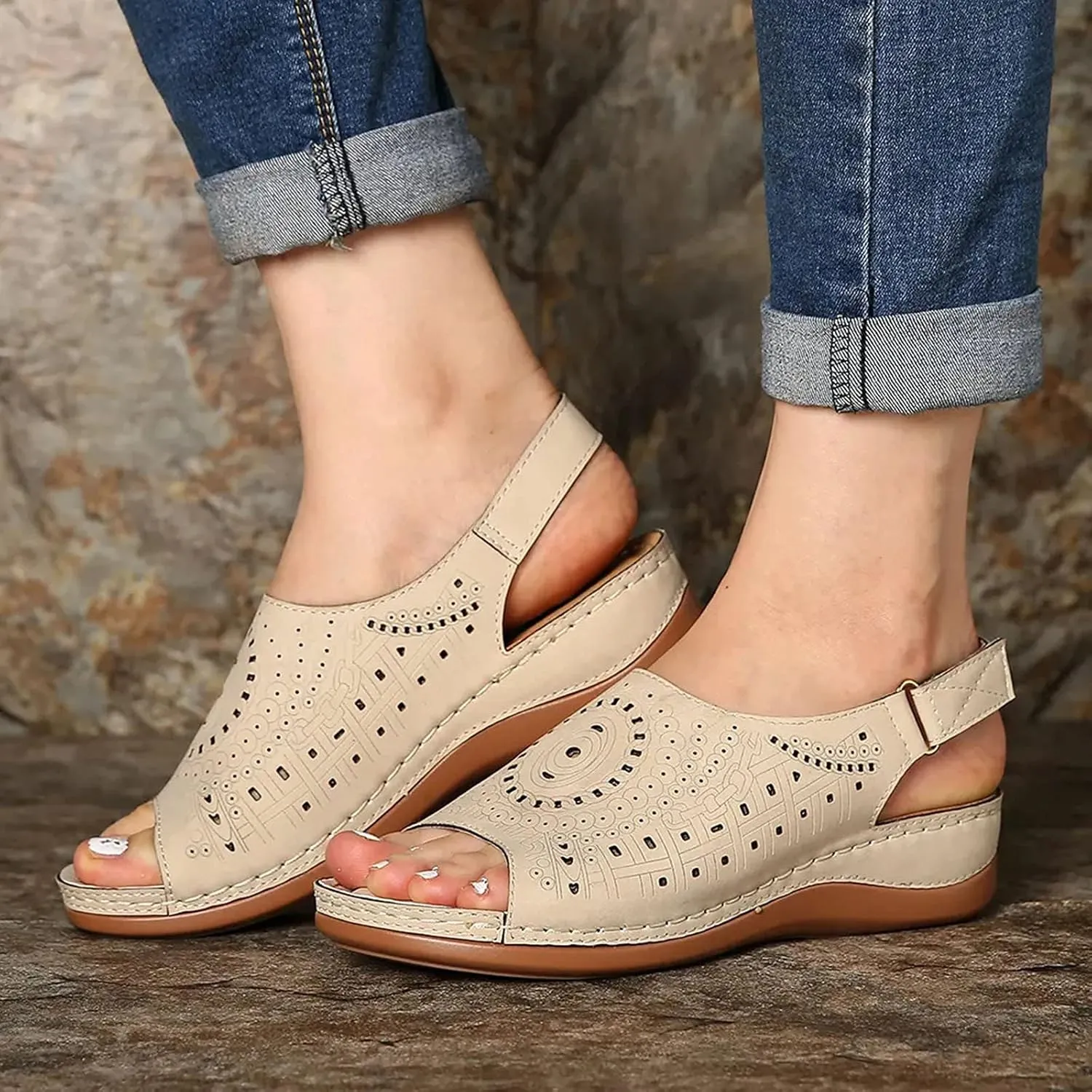SBGMoSJ Orthopedic Dress Shoes for Women Comfortable Dressy Boots Sandals for Women Dressy Summer Womens Summer Sandals Size 6 Black Walking Sandals Walking Shoes Women Lace Up Black Feather Heels
