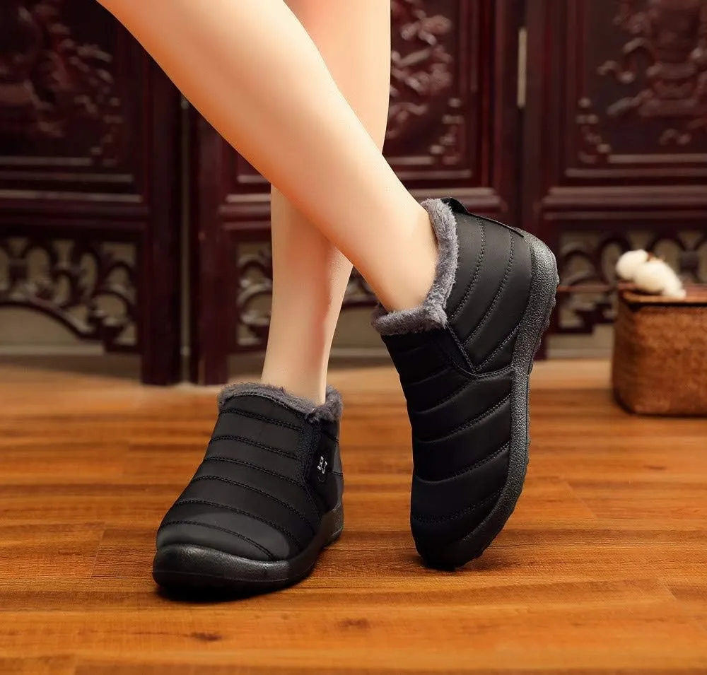 SBGMoSJ Short Winter Boots Extra Wide for Women Waterproof Snow Non Slip Winter Boots Waterproof Fashion Winter Boots for Women 2023 Womens Waterproof Boots Botas De Invierno Para Mujer Con Tacones