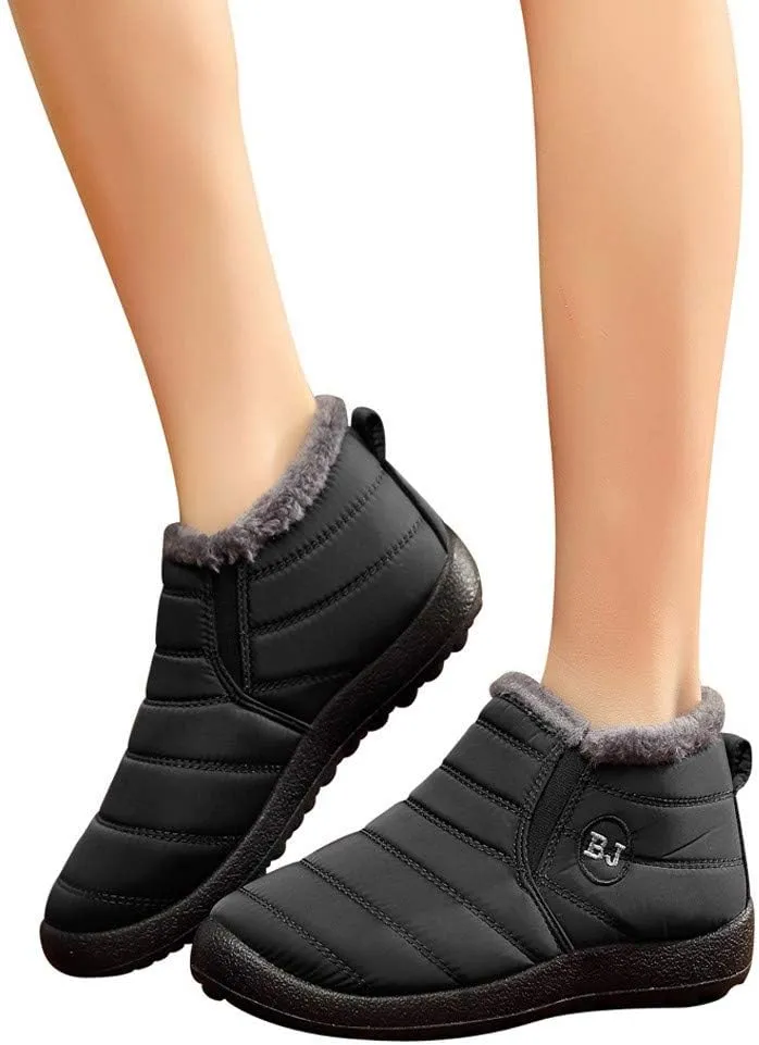 SBGMoSJ Short Winter Boots Extra Wide for Women Waterproof Snow Non Slip Winter Boots Waterproof Fashion Winter Boots for Women 2023 Womens Waterproof Boots Botas De Invierno Para Mujer Con Tacones