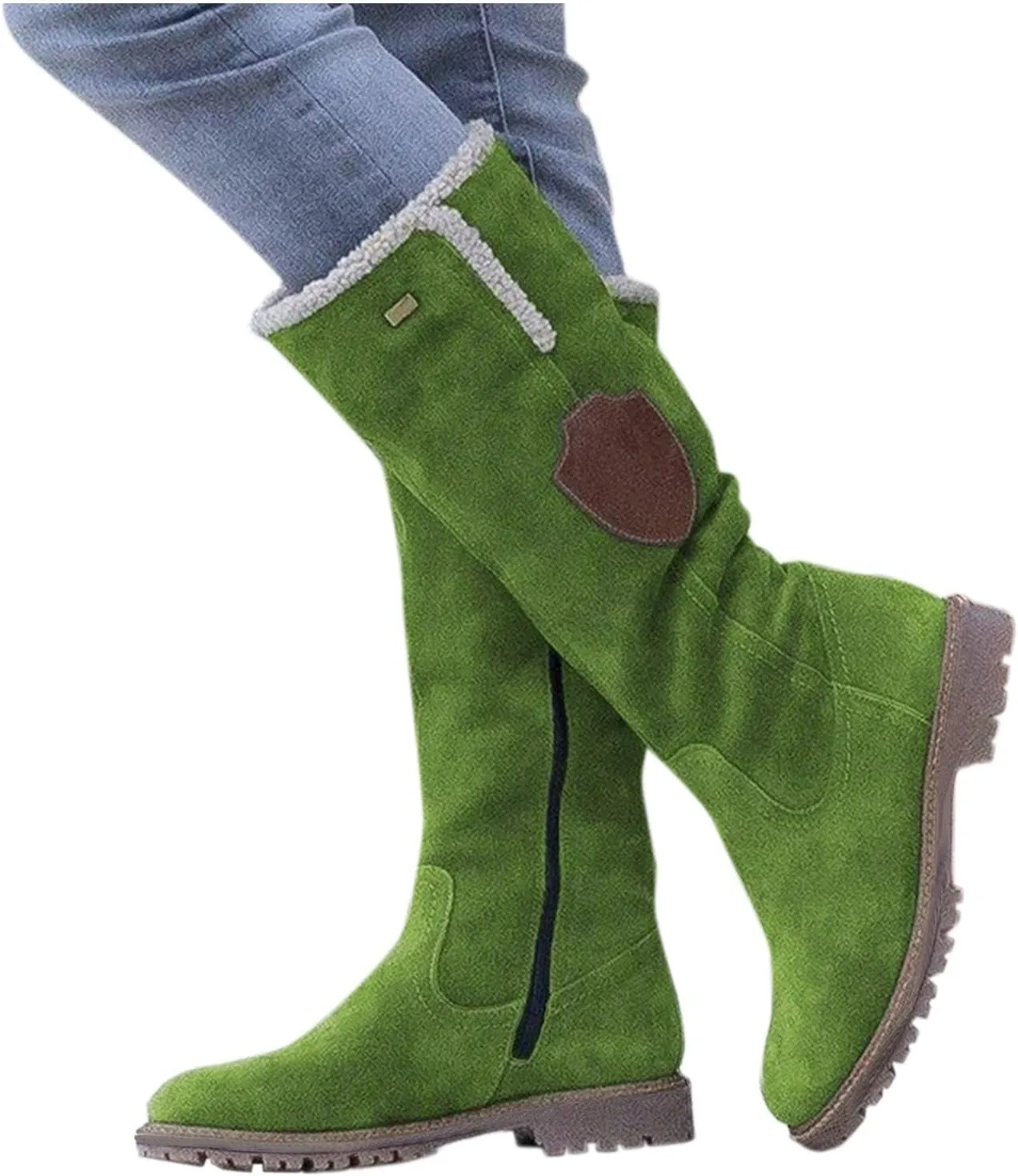 SBGMoSJ Slip on Winter Boots for Women Black Womens Winter Boots Waterproof Insulated Fur Boots for Women Winter Outdoor Work Boots for Women Waterproof Botas De Invierno Impermeables Para Mujer