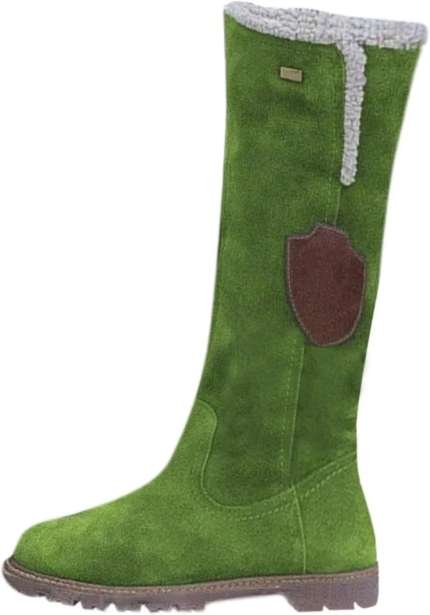 SBGMoSJ Slip on Winter Boots for Women Black Womens Winter Boots Waterproof Insulated Fur Boots for Women Winter Outdoor Work Boots for Women Waterproof Botas De Invierno Impermeables Para Mujer
