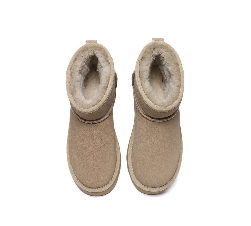 Sheepskin Wool Ankle Platform Boots Rommie