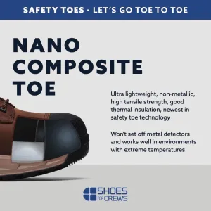 Shoes for Crews Women's Pearl II Nano Composite Toe (NCT) Slip-Resistant, Water-Resistant Work Shoes