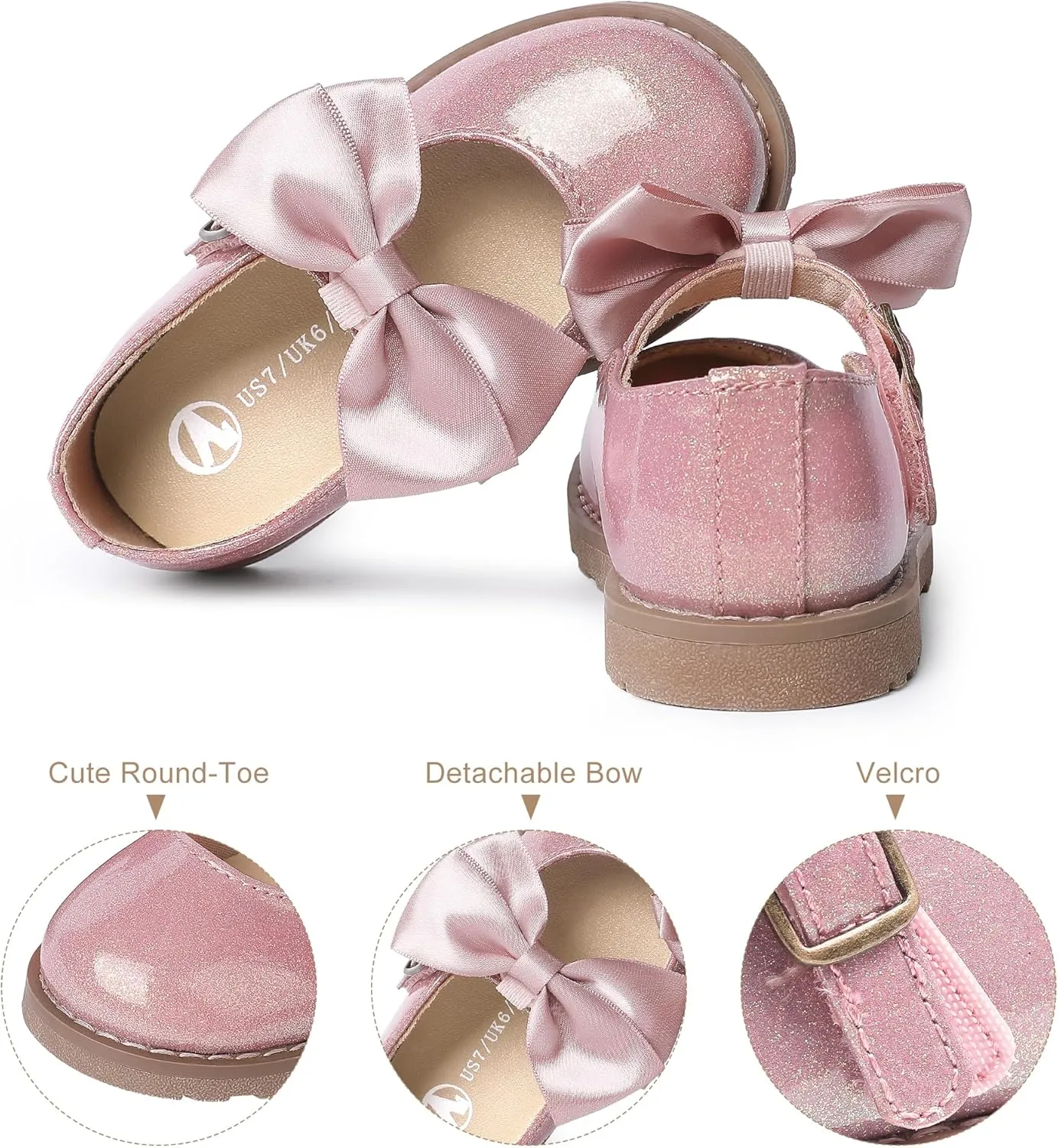 shoeslocker Toddler Girl Dress Shoes-Little Girl Mary Jane Shoes Wedding Party Casual Soft Walking
