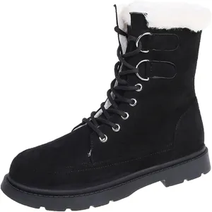 Snow Boots for Women Cute Calf High Winter Snow Boots Womens Ankle Boots Warm Fuzzy Winter Boots for Women Womens Rubber Ankle Boots Waterproof Women's Tall Winter Boots