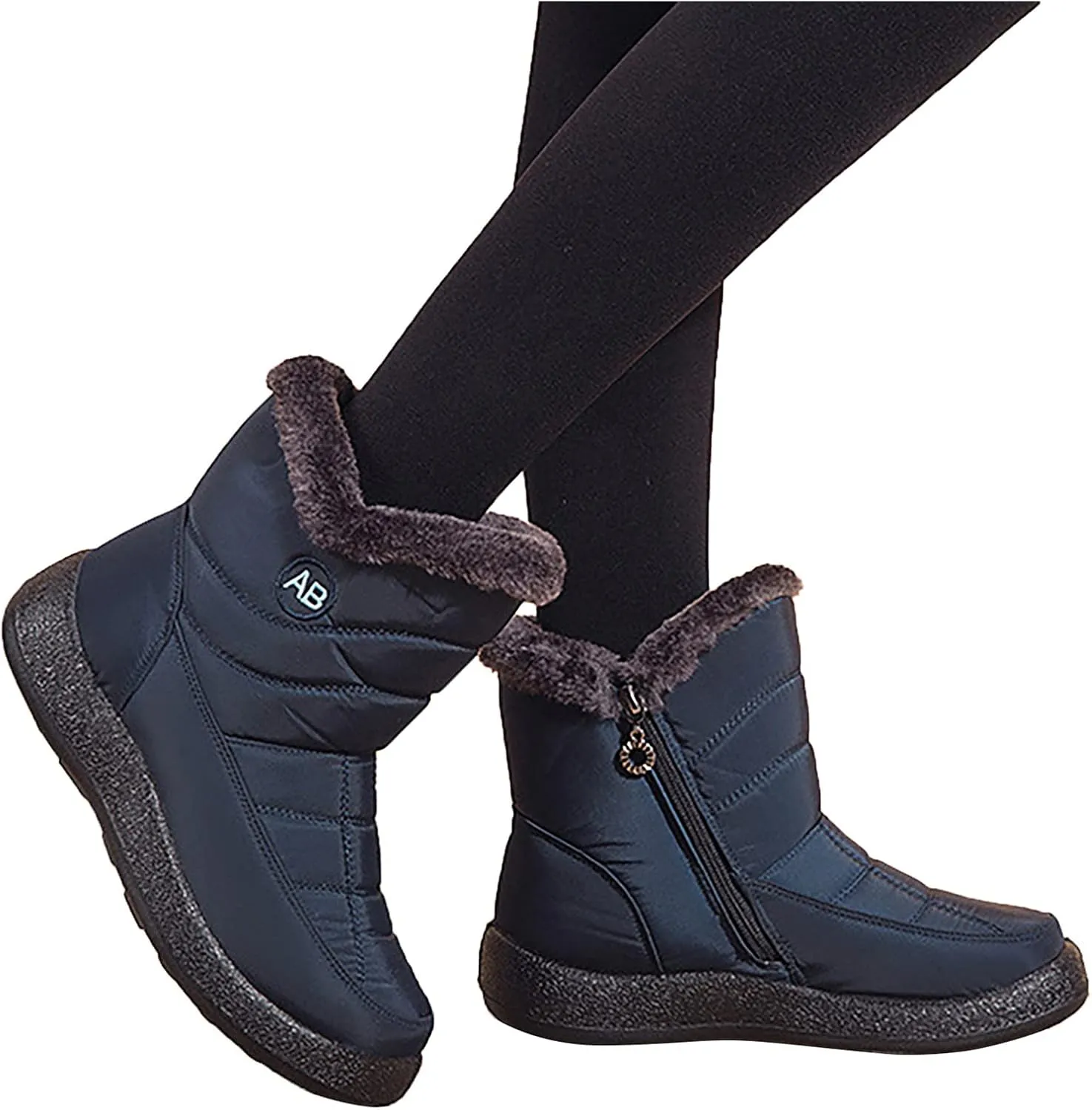 Snowboarding Boots Womens Black Womens Waterproof Snow Boots Tall Waterproof Snow Boots Women Pull on Women's Winter Booties and Ankle Boots Womens Winter Ankle Boots