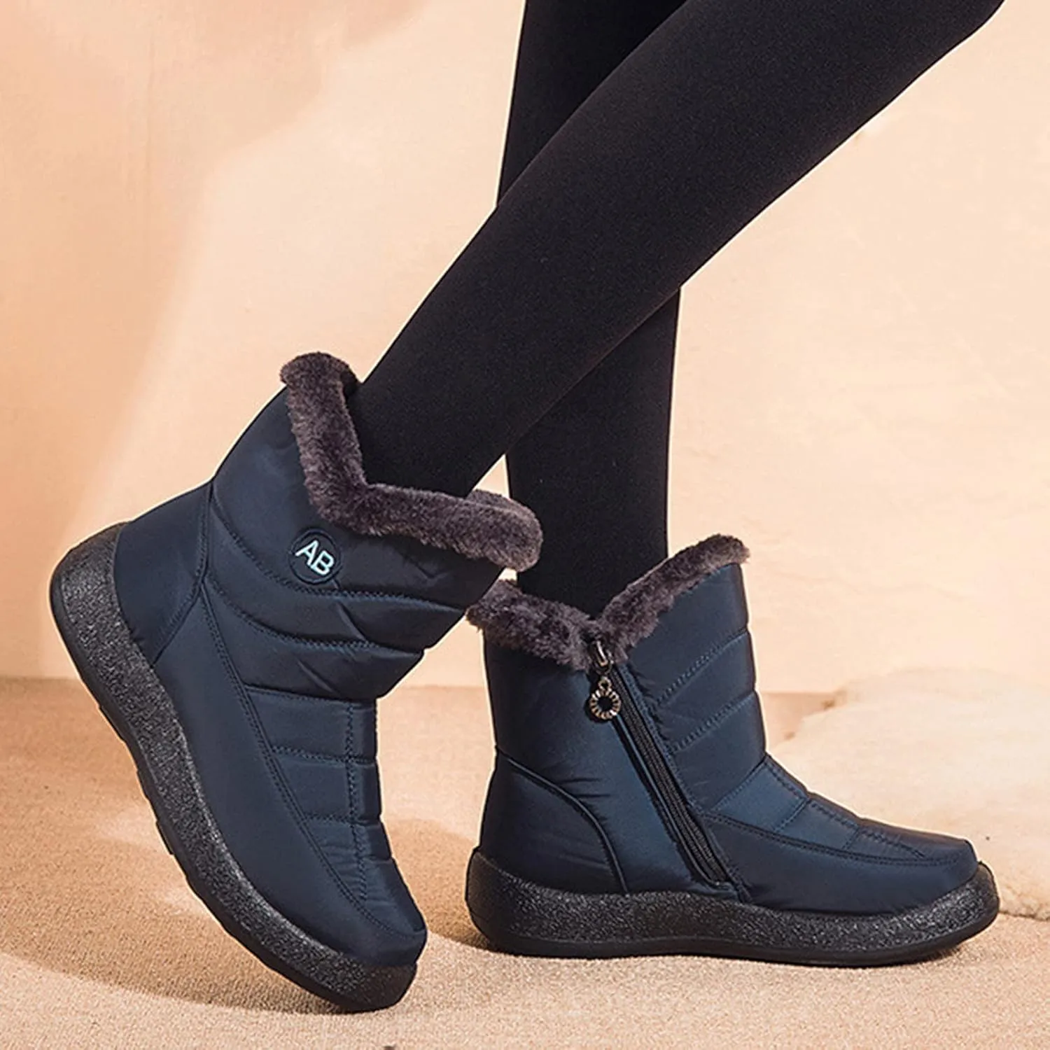 Snowboarding Boots Womens Black Womens Waterproof Snow Boots Tall Waterproof Snow Boots Women Pull on Women's Winter Booties and Ankle Boots Womens Winter Ankle Boots