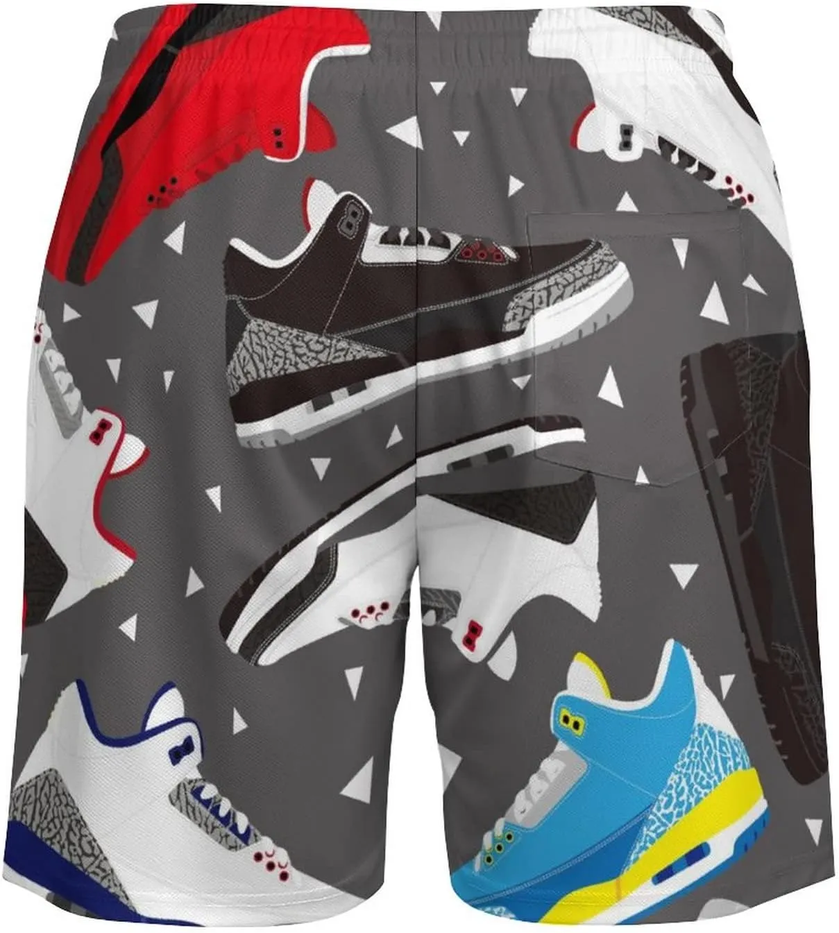 Soccer Ball on Fire Mens Quick Dry Swim Trunks Board Shorts with Compression Liner and Pockets