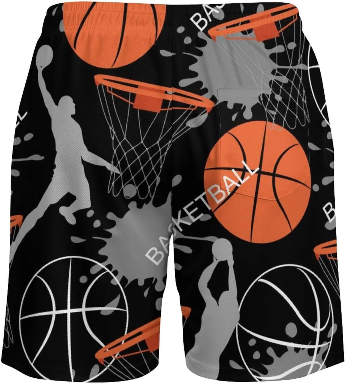 Soccer Ball on Fire Mens Quick Dry Swim Trunks Board Shorts with Compression Liner and Pockets
