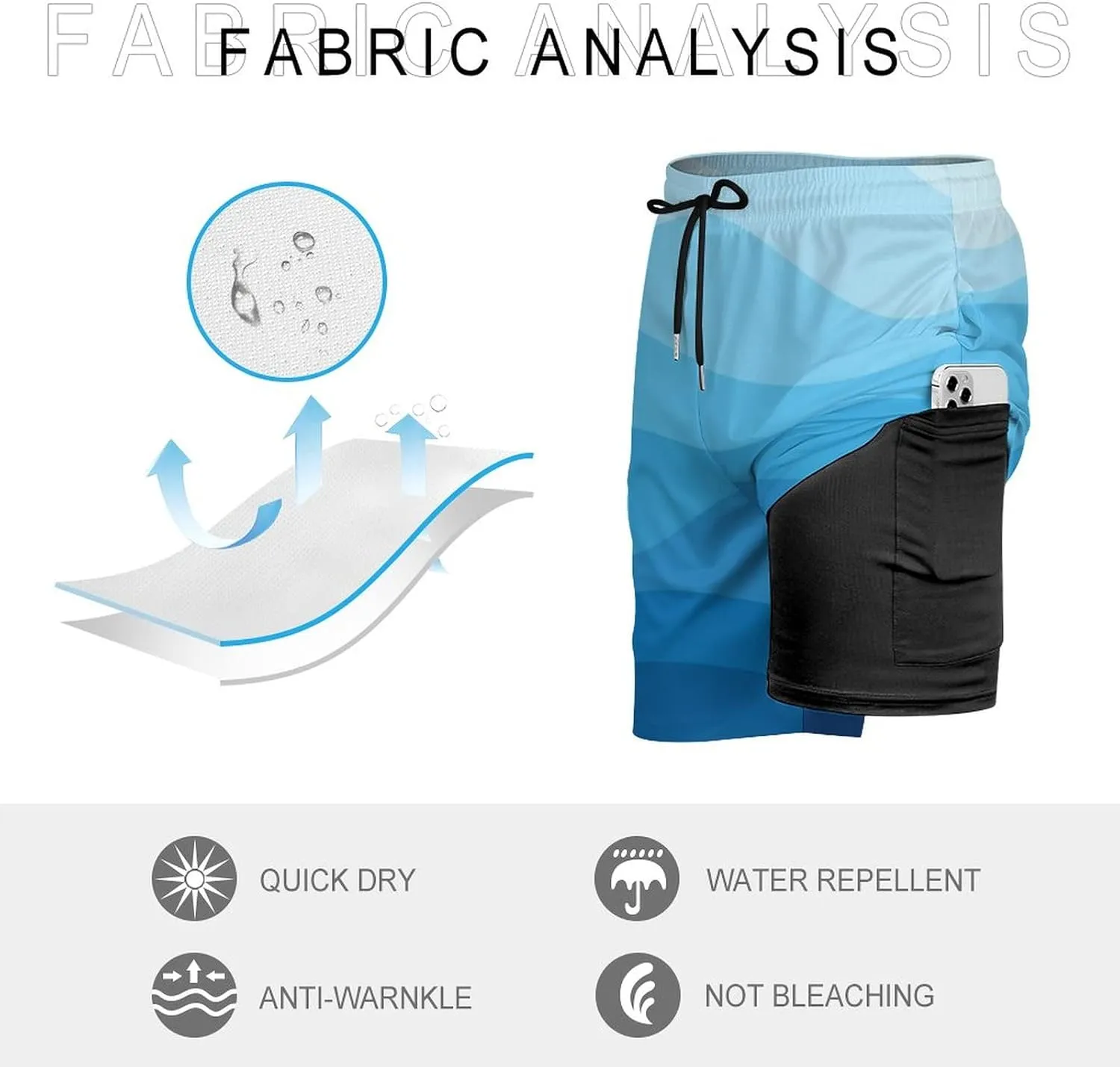 Soccer Ball on Fire Mens Quick Dry Swim Trunks Board Shorts with Compression Liner and Pockets