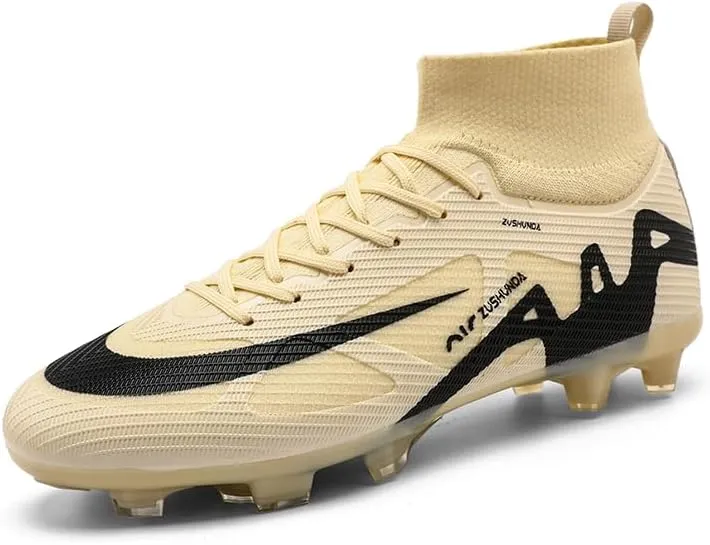 Soccer Cleats Men Soccer Boots Outdoor Turf Training Youth Soccer Cleats High-Top for Big Boys Soccer Shoes