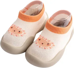 Sock Shoes Toddler,0-3 Years Newborn Boys Girls Cartoon Fleece Warm The Floor Socks Non Slip Prewalker Shoes