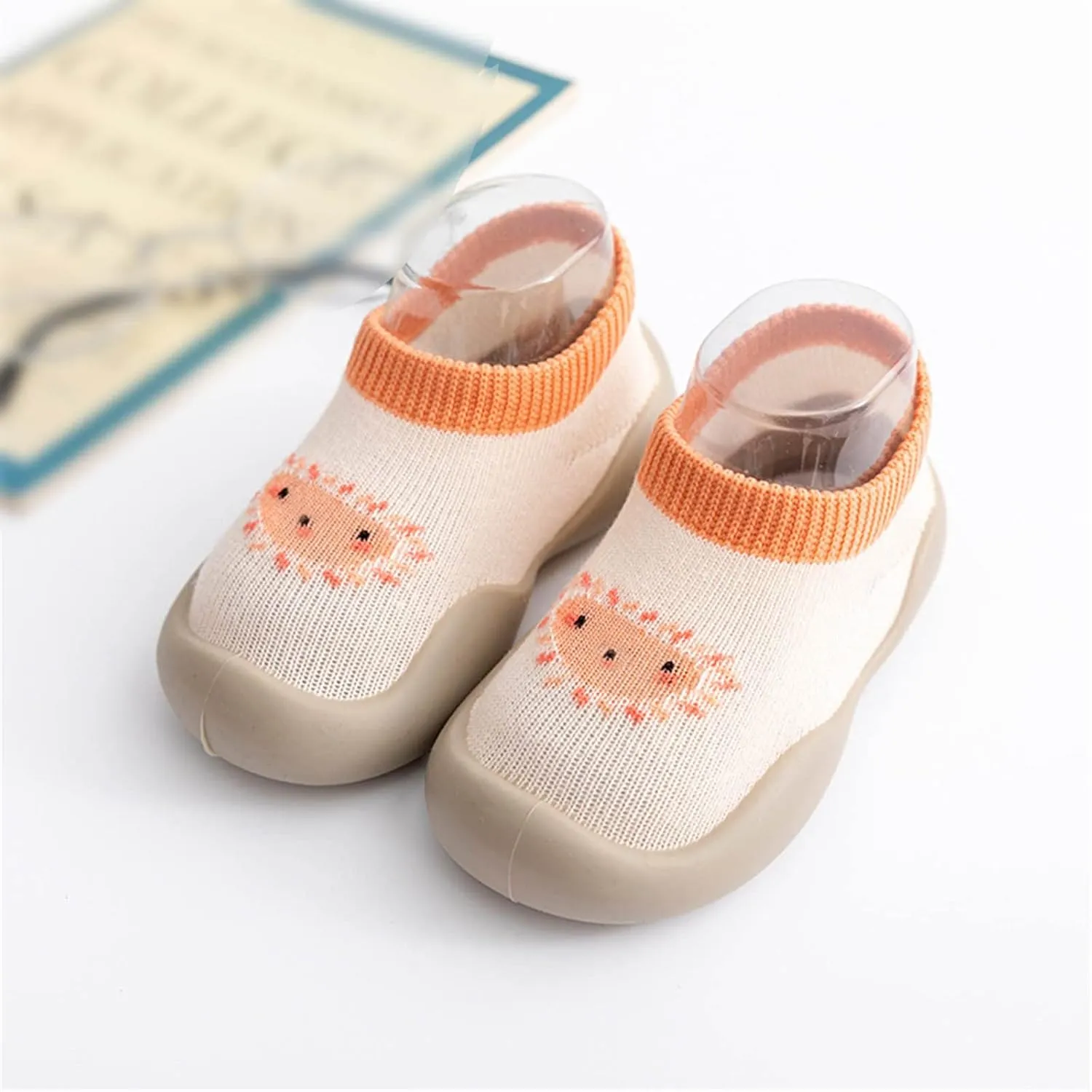 Sock Shoes Toddler,0-3 Years Newborn Boys Girls Cartoon Fleece Warm The Floor Socks Non Slip Prewalker Shoes