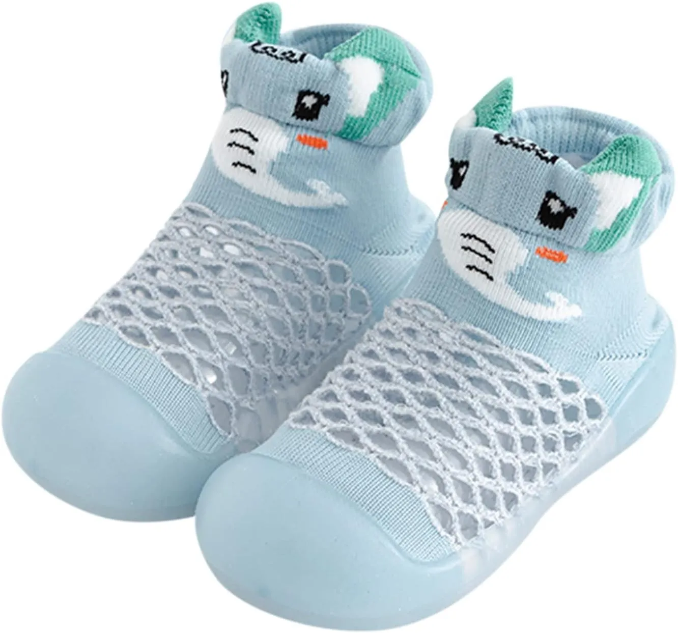 Toddler Baby Sock Shoes,0-3 Years Newborn Boys Girls Summer Cartoon Breathable Mesh Non Slip Prewalker Shoes