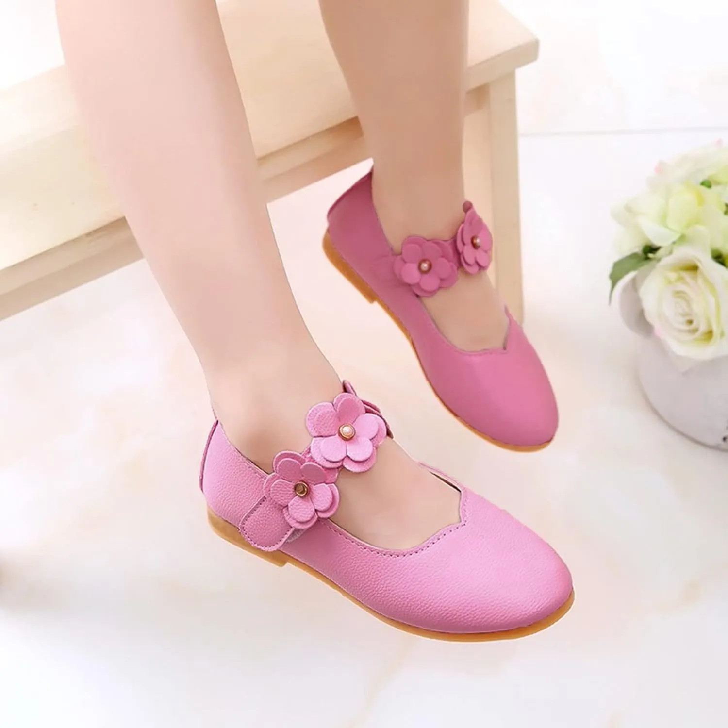 Toddler/??ittle Kids Girls ??ngela Dress Mary Jane Ballet ??lats Flower Girls' Wedding Party Ballerina Dance Shoes