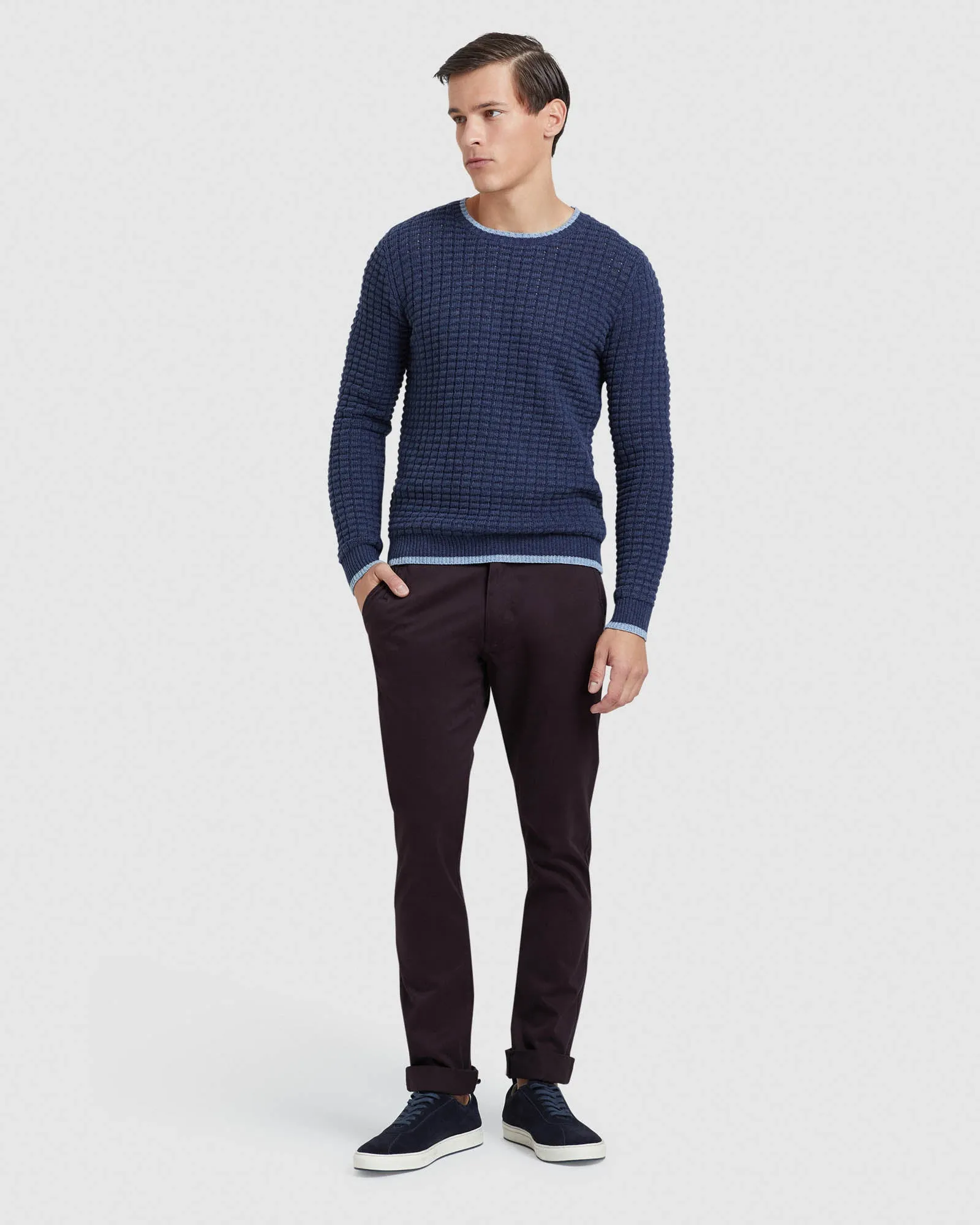 Tommy Waffle Crew Neck Knit