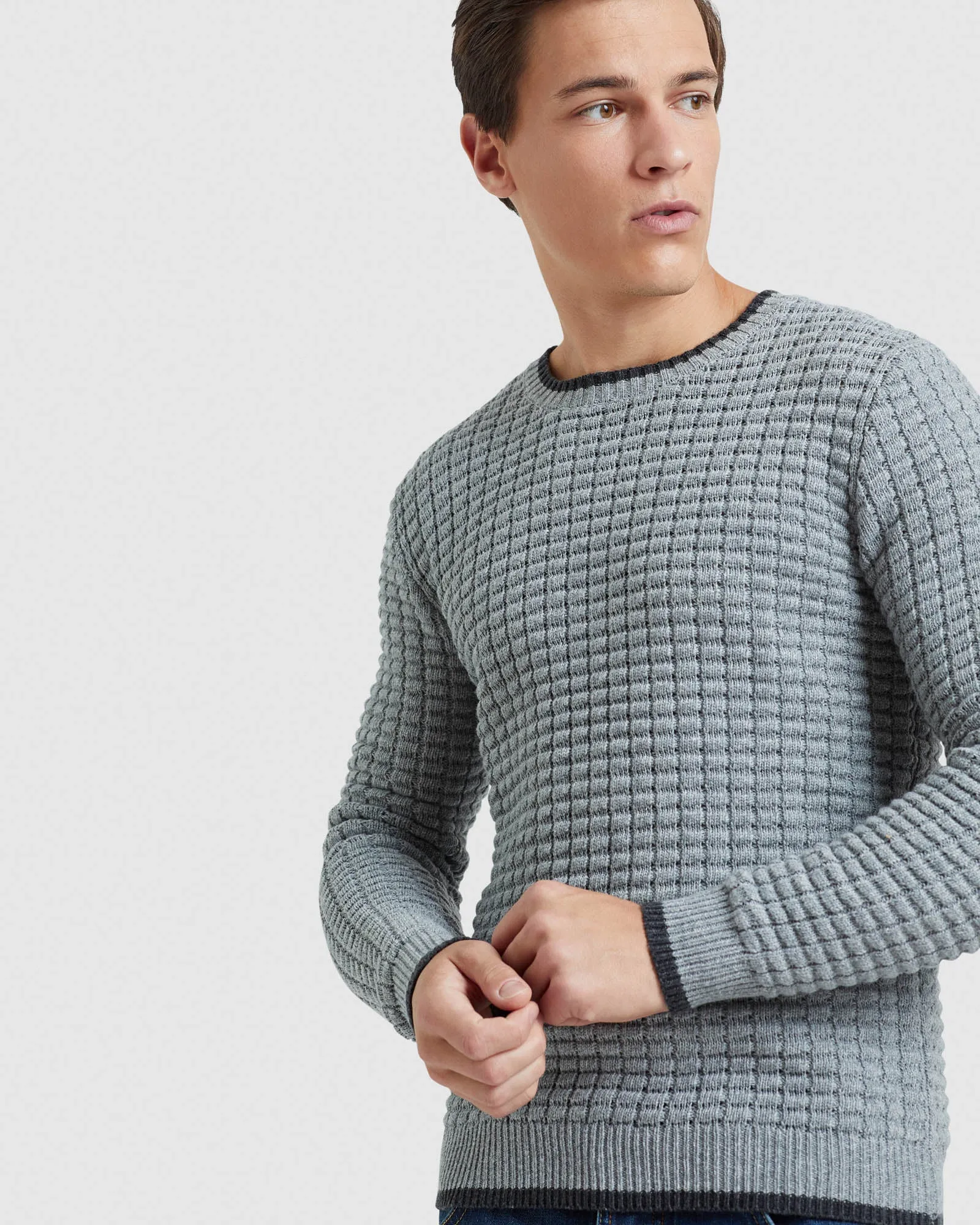 Tommy Waffle Crew Neck Knit