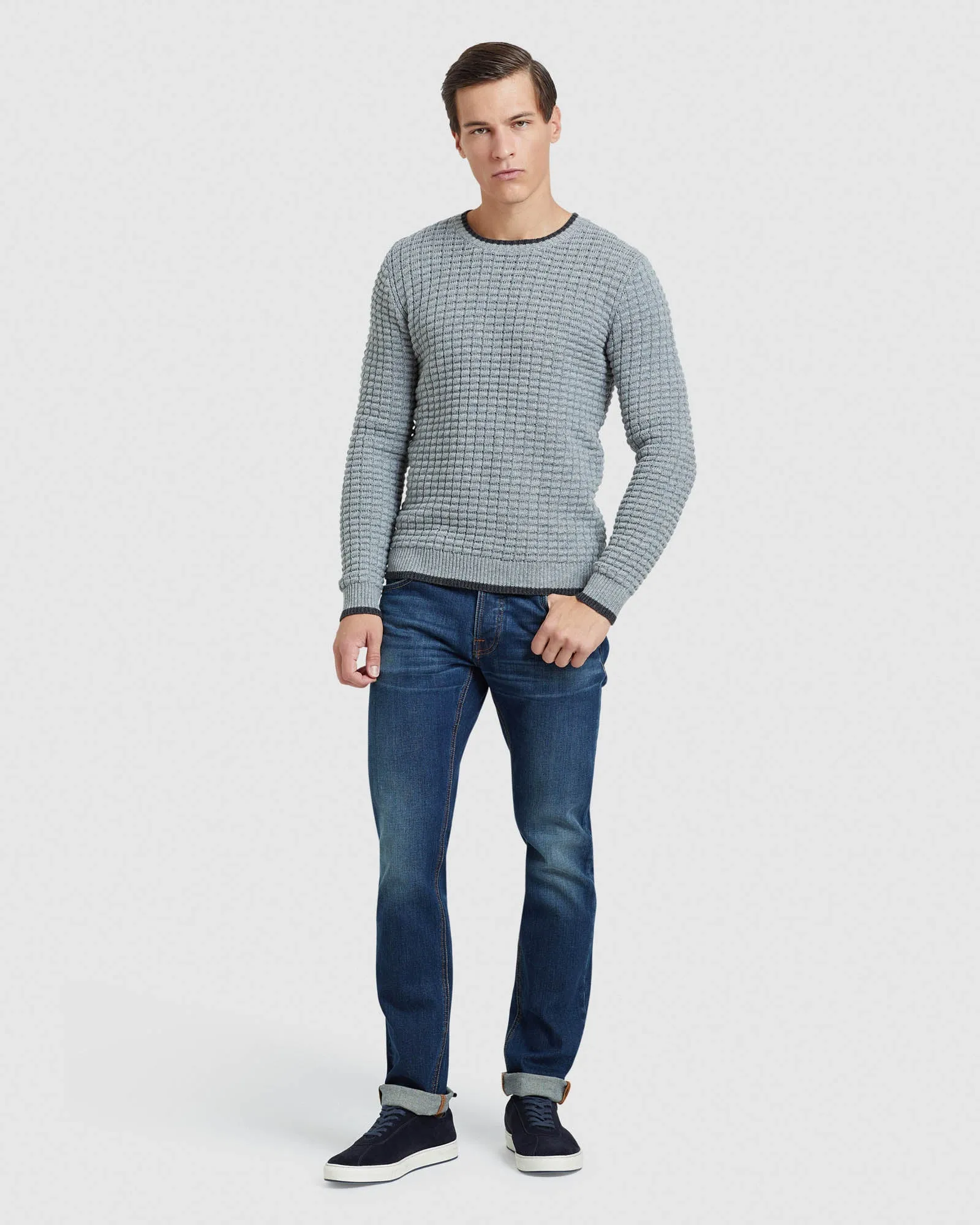Tommy Waffle Crew Neck Knit