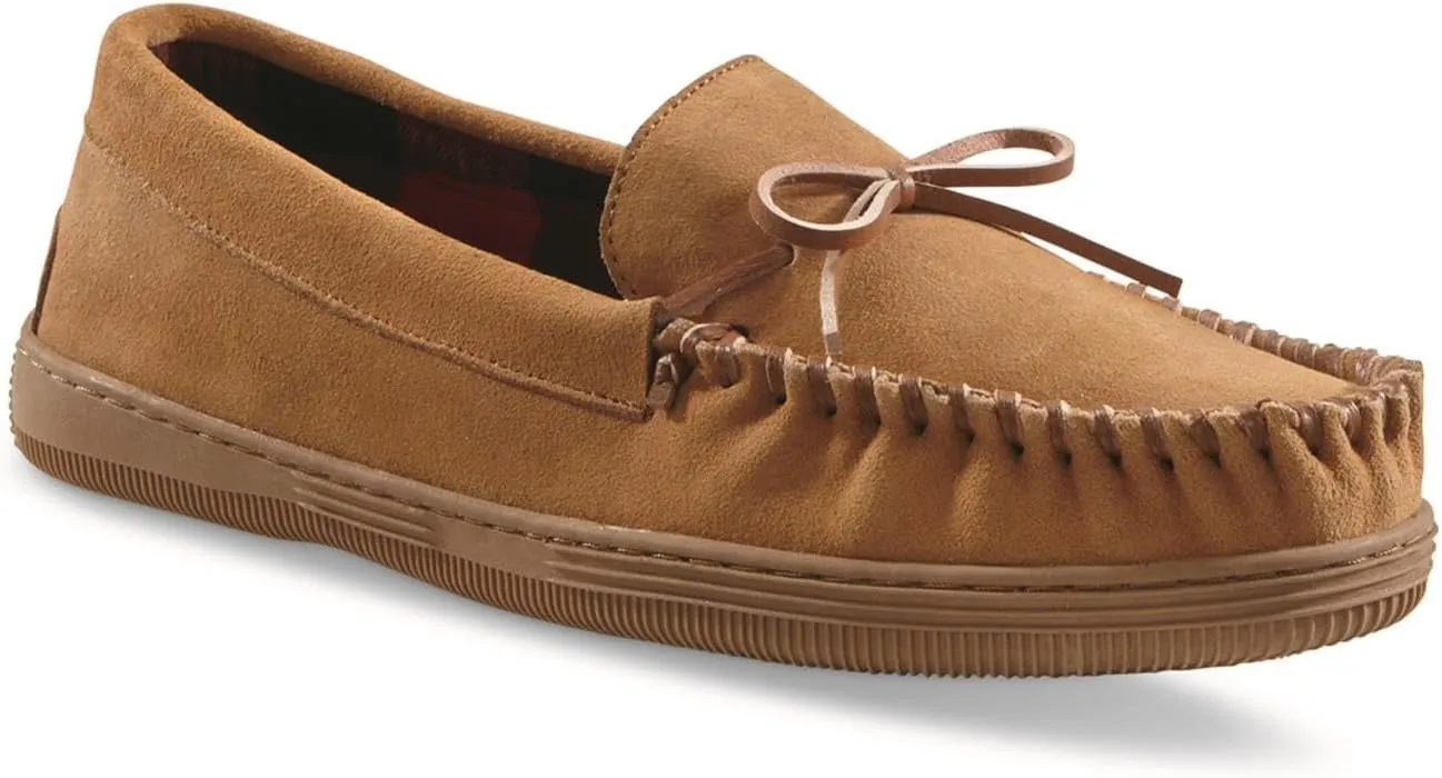 Trapper Men??s Moccasins Shoes, Indoor and Outdoor Leather Slippers