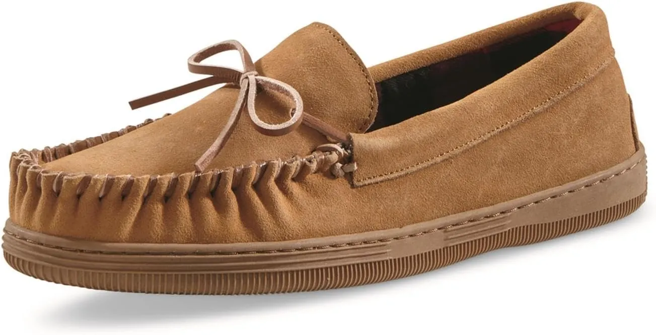 Trapper Men??s Moccasins Shoes, Indoor and Outdoor Leather Slippers
