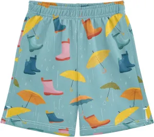 Umbrella Rain Shoes Pattern Boys Active Basketball Shorts Lightweight Summer Sports Shorts with Pockets for Kids