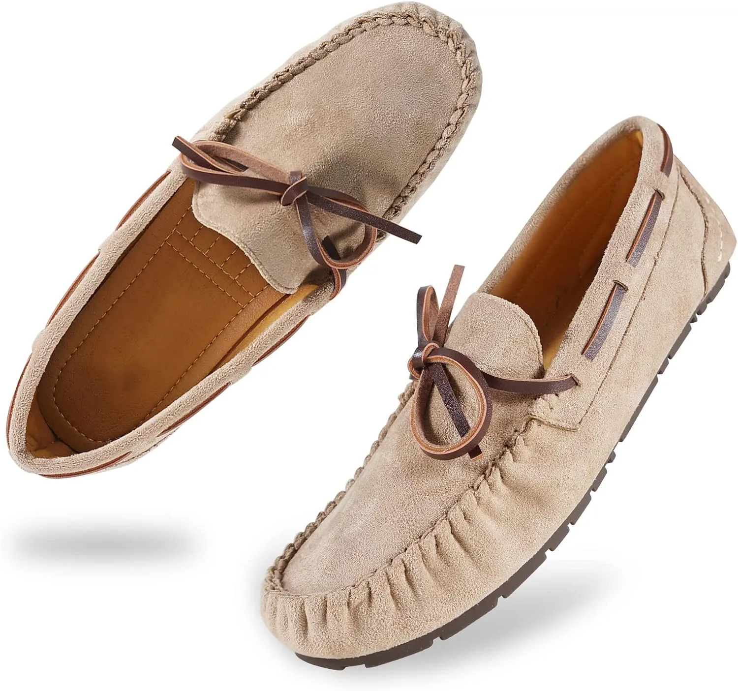 Unifizz Women's Casual Bowknot Moccasins Driving Loafers Slip on Indoor and Outdoor Flat Shoes