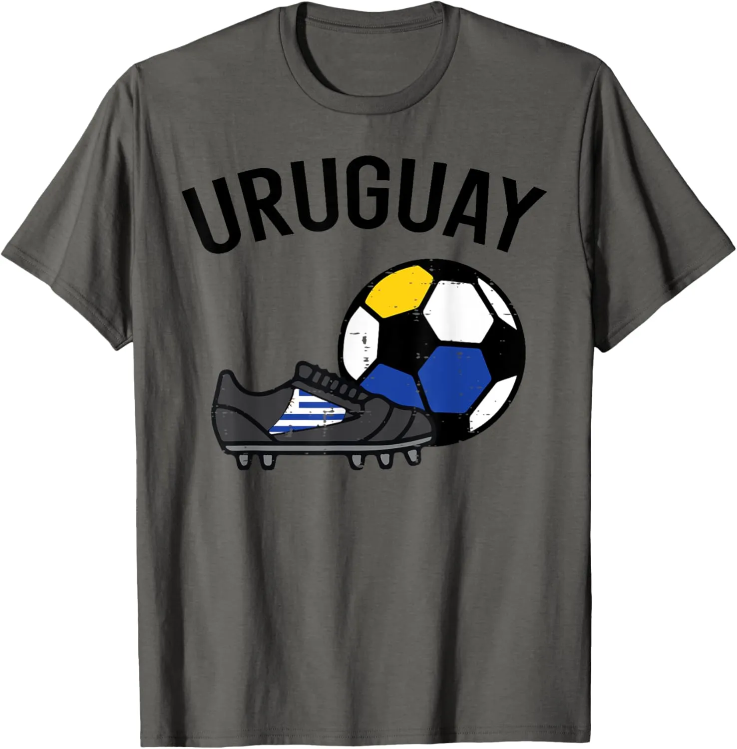 Uruguay Flag Soccer Ball Shoes Football Fan Men Women Kids T-Shirt