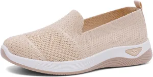 Walking Shoes for Women Arch Support Orthopedic Sneakers Lightweight Mesh Breathable Slip-On Sneakers Non-Slip Comfortable Diabetic Shoes Athletic Tennis Shoe Casual Loafers