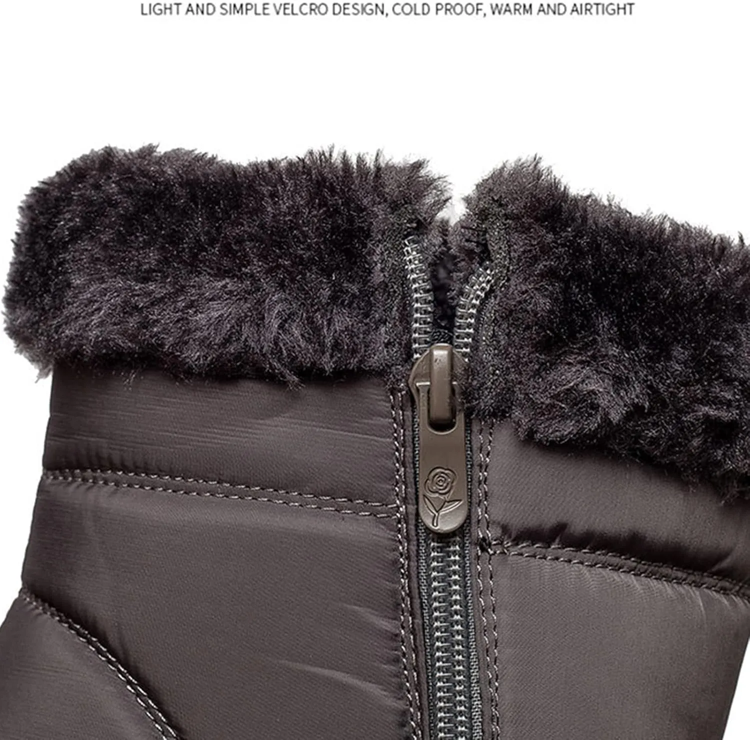 Waterproof Winter Boots Women Wide Width Winter Snow Boots for Women Size 12 Fur Lined Mid Calf Winter Boots Women Womens Rubber Boots Waterproof Size 11 Botas Termicas Para Mujer Con Casquillo