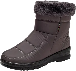 Waterproof Winter Boots Women Wide Width Winter Snow Boots for Women Size 12 Fur Lined Mid Calf Winter Boots Women Womens Rubber Boots Waterproof Size 11 Botas Termicas Para Mujer Con Casquillo