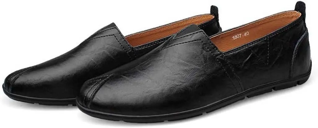 WENJHEN Men's Moccasin Driving Boat Shoes Casual Leather Loafers Slipper