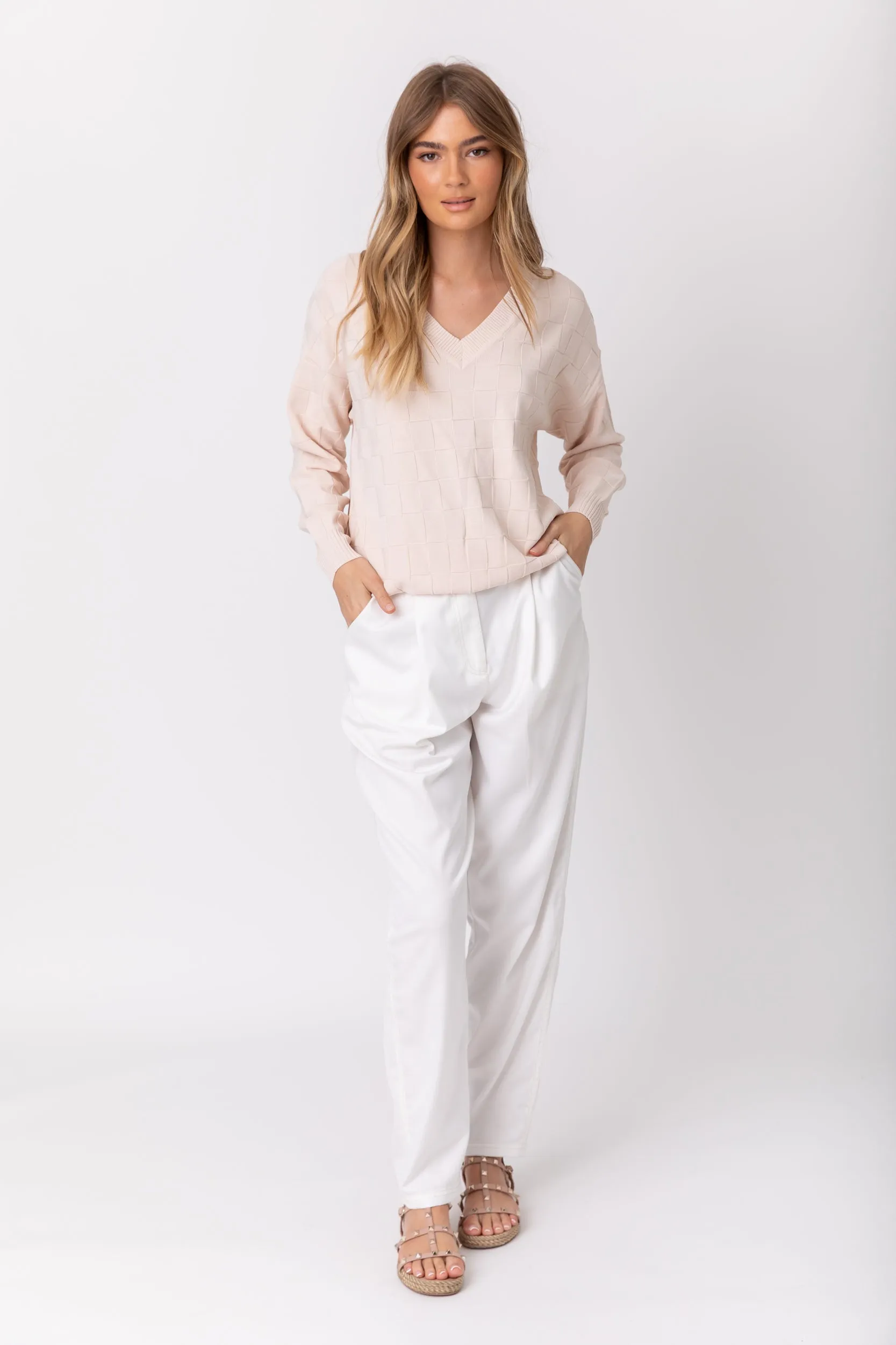 WESTLEY Knit Jumper Beige