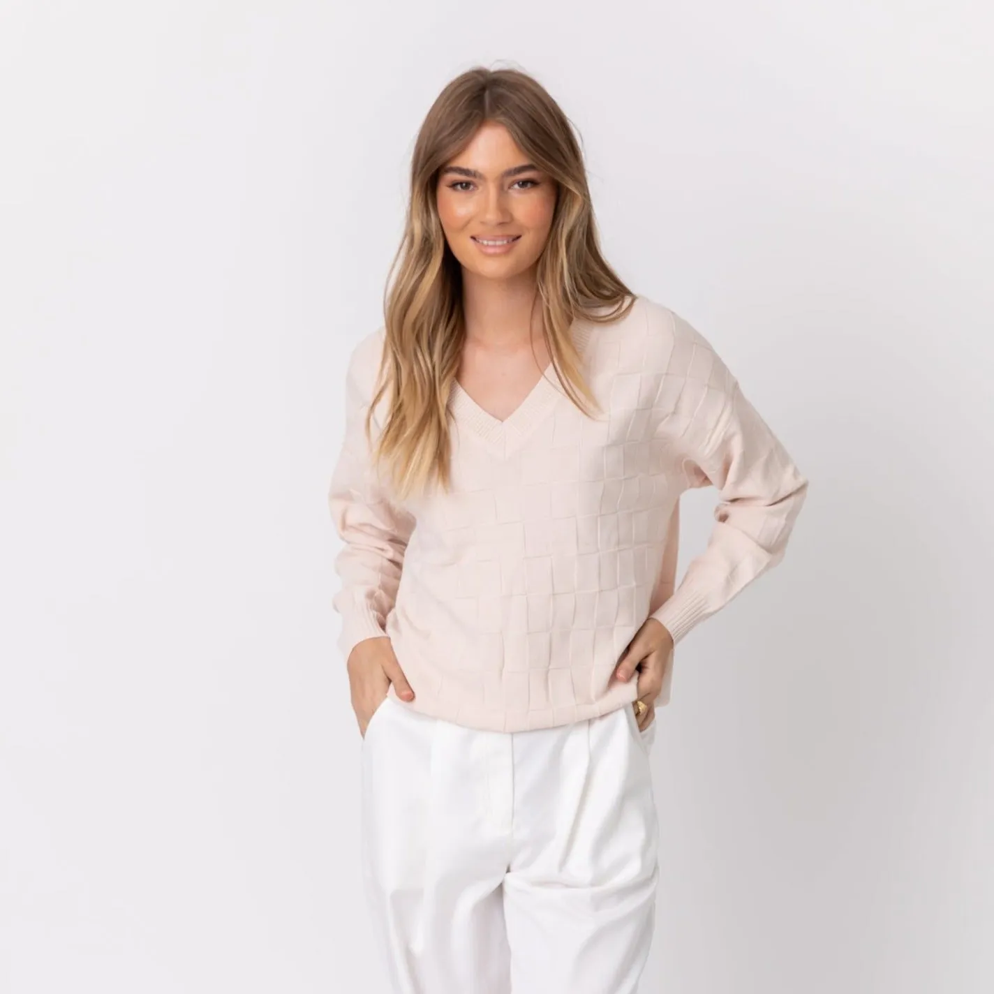 WESTLEY Knit Jumper Beige