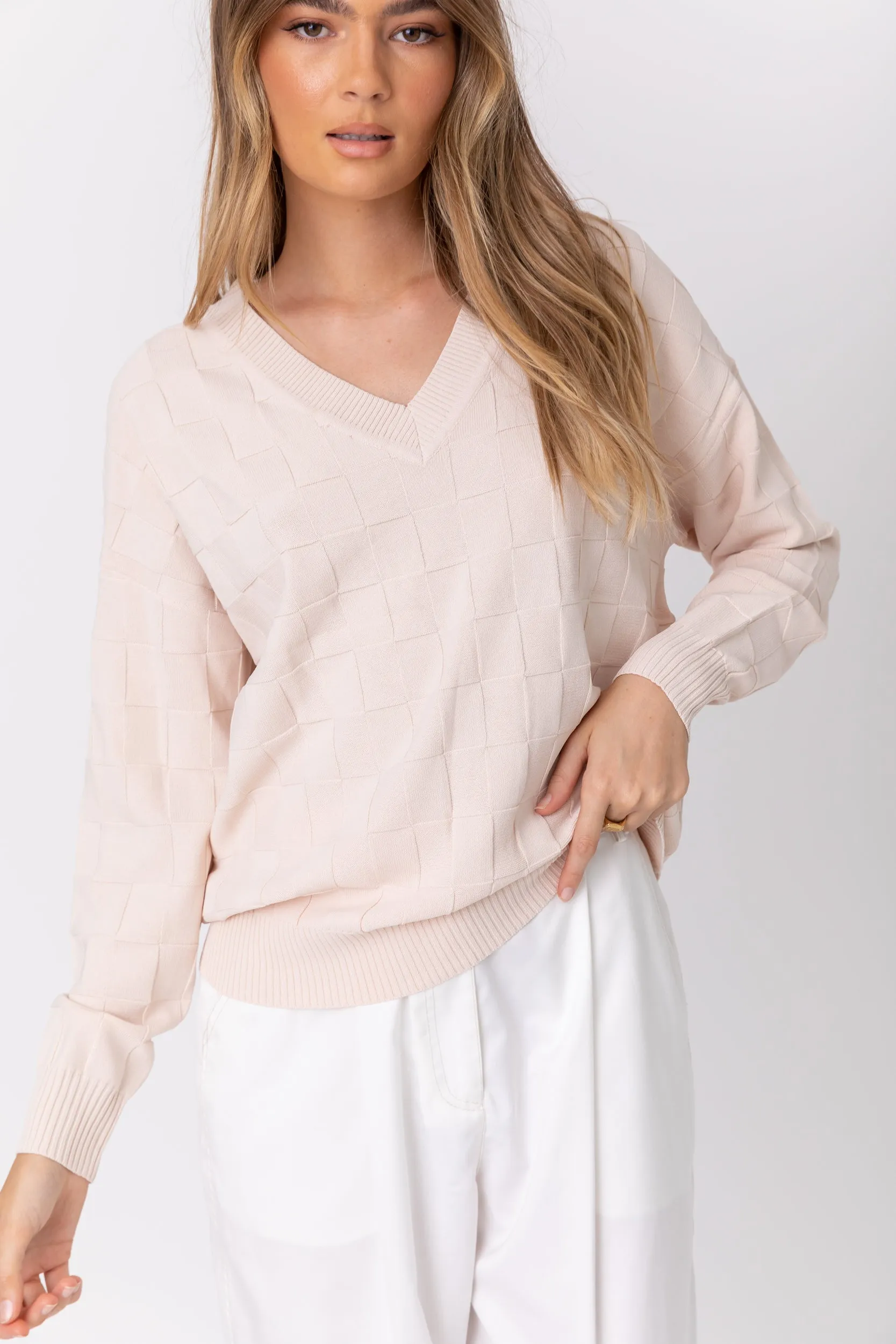 WESTLEY Knit Jumper Beige