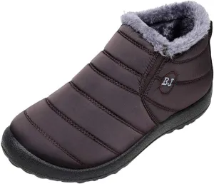 Wide Calf Snow Boots for Women Plus Size Lightweight Snow Boots Women Woman Boots Winter Black Lace-Up Combat Boots Mid-Calf Military Winter Boot for Women Botas De FrO Para Mujeres Plus Size