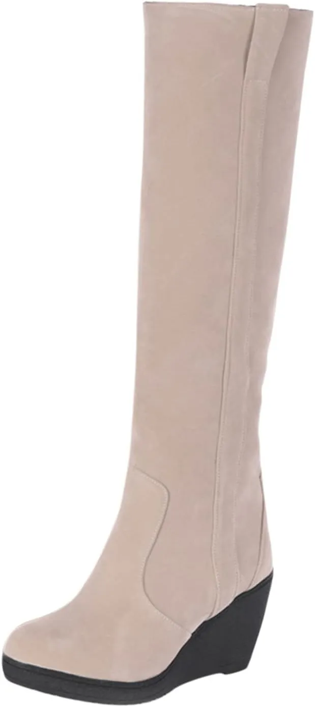 Winter Boots for Women Snow Boots for Women Comfortable Flock Fall and Winter Warm Snow Long Boots Knee High Shoes