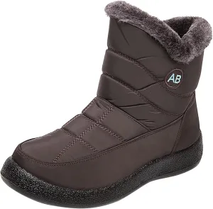 Winter Snow Boots for Women Snow Boots for Women Womens Winter Boots Waterproof Cloth Comfortable Side Zipper Boots