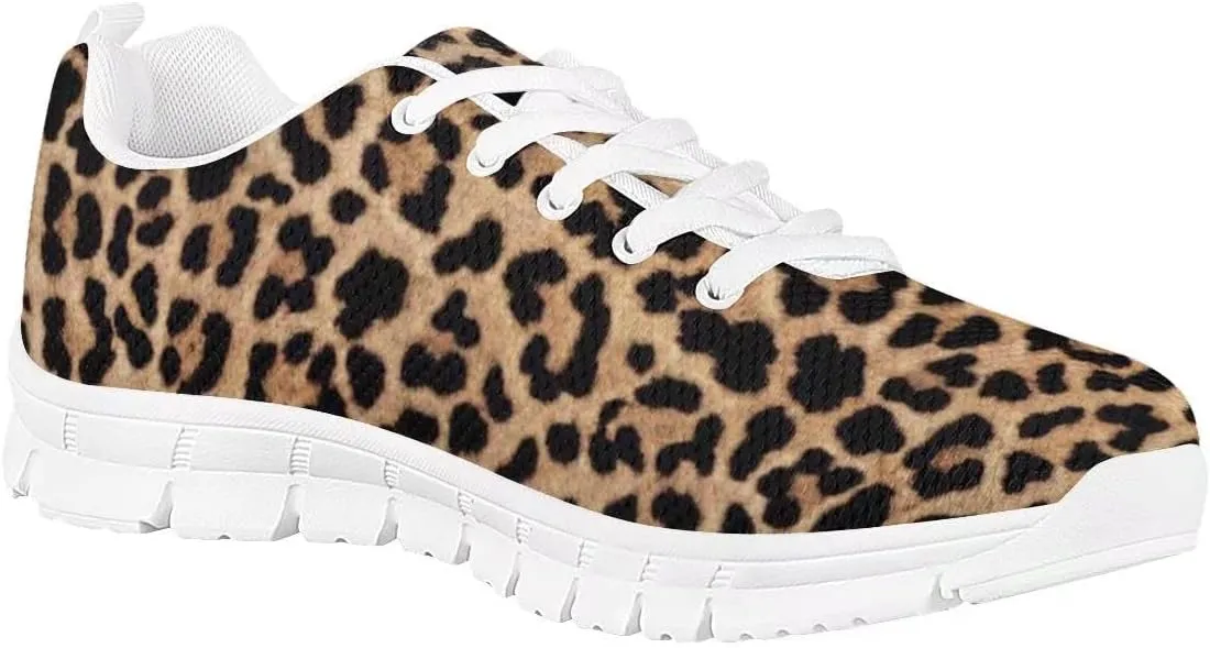 Women Floral/Leopard Print Running Sneaker Lightweight Walking Jogging Sports Shoes