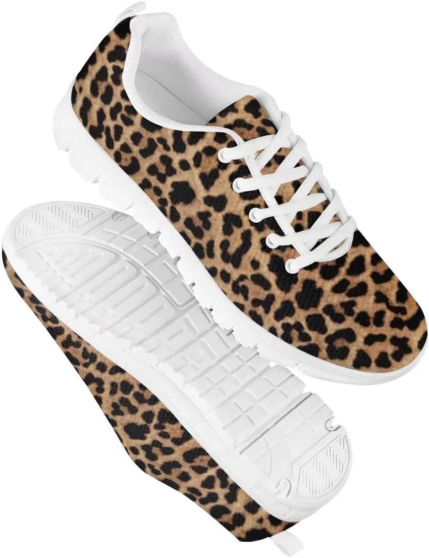 Women Floral/Leopard Print Running Sneaker Lightweight Walking Jogging Sports Shoes