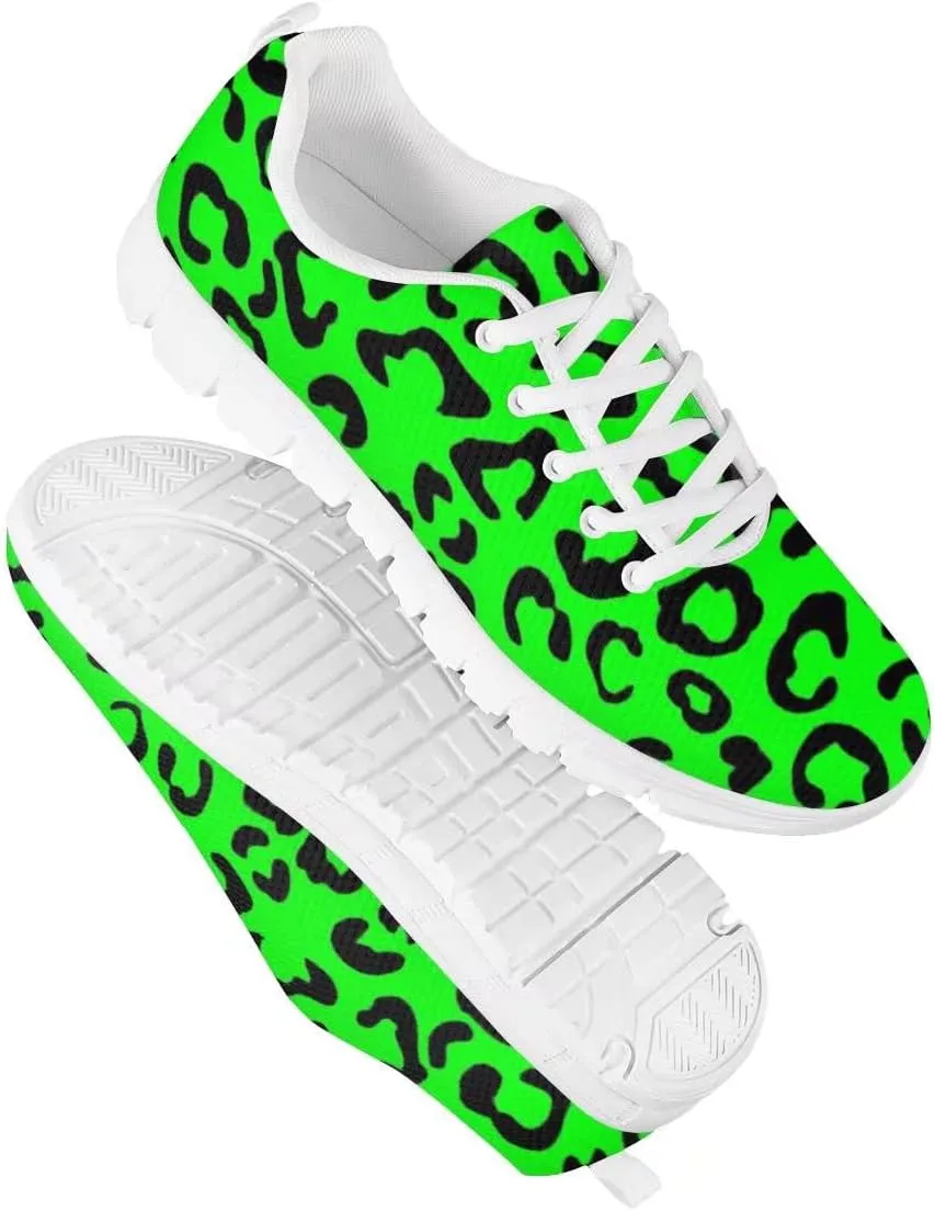 Women Floral/Leopard Print Running Sneaker Lightweight Walking Jogging Sports Shoes
