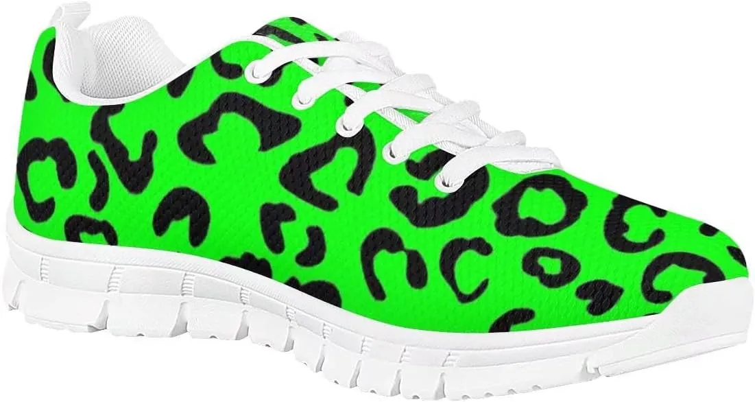 Women Floral/Leopard Print Running Sneaker Lightweight Walking Jogging Sports Shoes