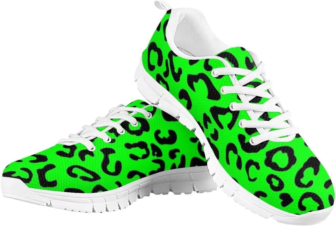 Women Floral/Leopard Print Running Sneaker Lightweight Walking Jogging Sports Shoes