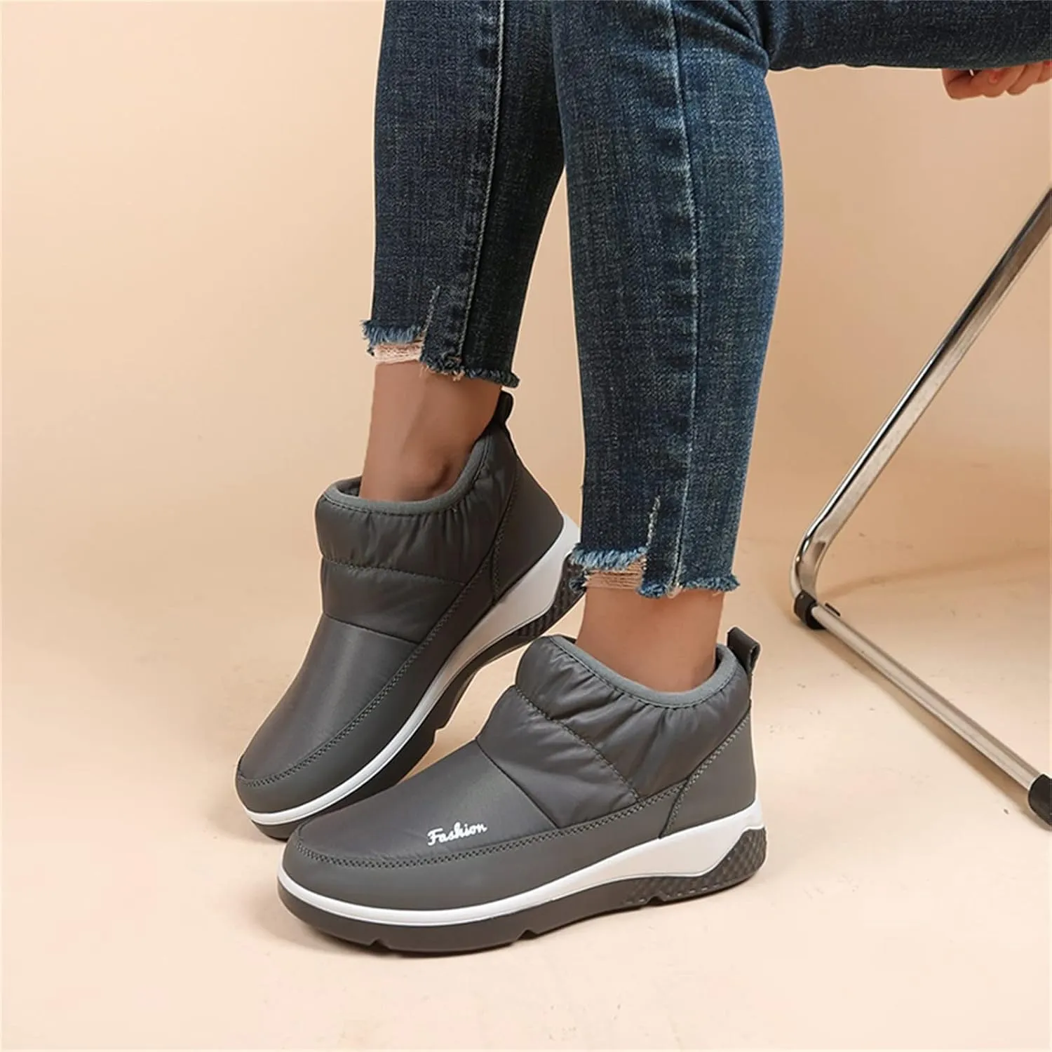 Women Snow Boots Waterproof Tall Slip on Winter Boots for Women Waterproof Snow Non Slip Snow Boots Womens Tall Womens Hunting Boots Waterproof Insulated Botas De Invierno Para Mujer Elegantes Largas