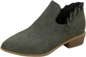 Womens Ankle Boots Low Heel Chelsea Boots Women Women's Ankle Boot Pointed Toe Pull on Fashion Riding Boots For Women