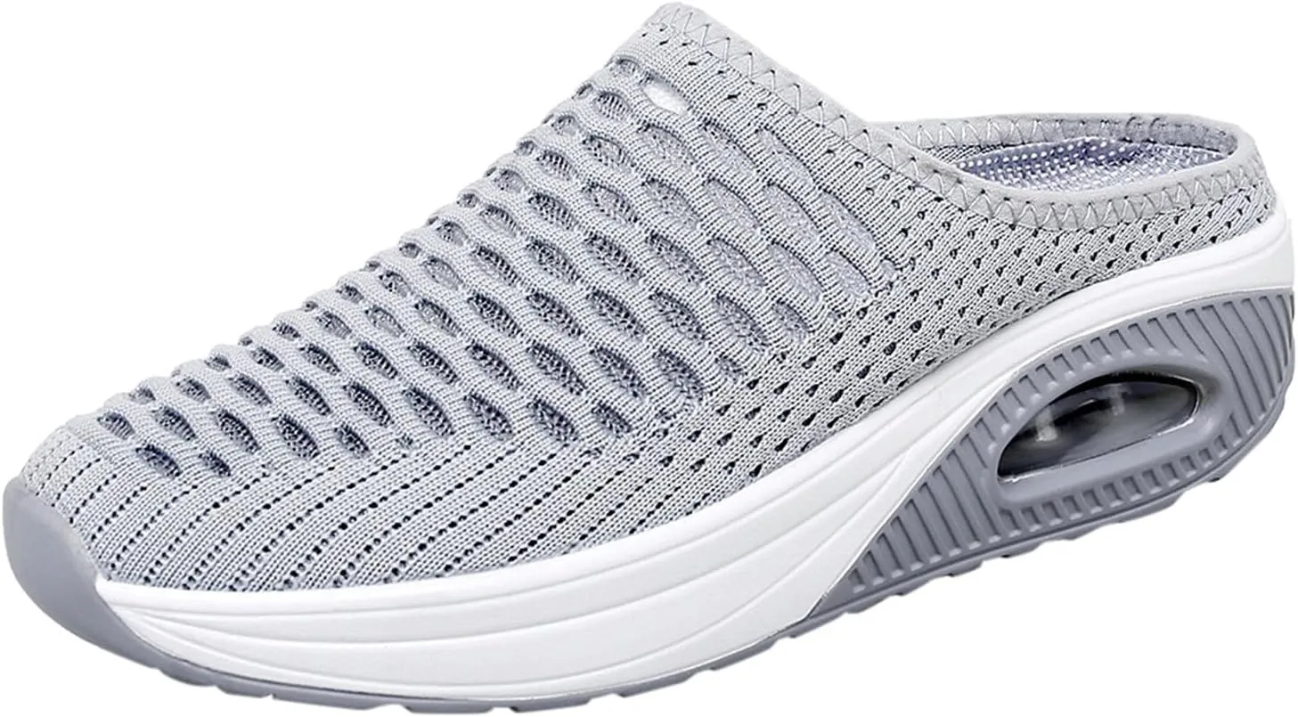 Womens Arch Support Shoes Mesh Slip on Wedge Sneakers Non Slip Lgihtweight Breathable Casual Shoes for Summer